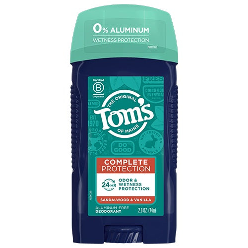 TOMS OF MAINE: Sandalwood Vanilla Deodorant, 2.6 oz