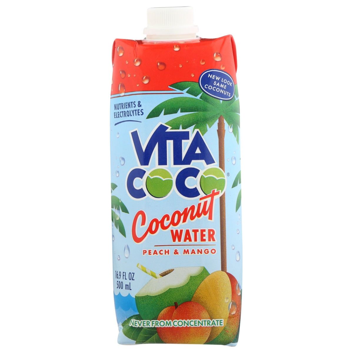 VITA COCO: Coconut Water Peach and Mango, 17 fo