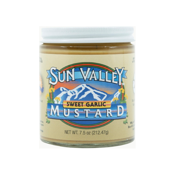 SUN VALLEY MUSTARD: Sweet Garlic Mustard, 7.5 oz