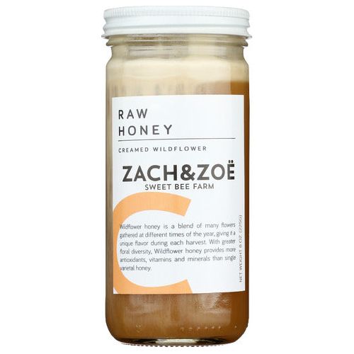ZACH & ZOE SWEET BEE FARM: Creamed Wildflower Honey, 8 oz