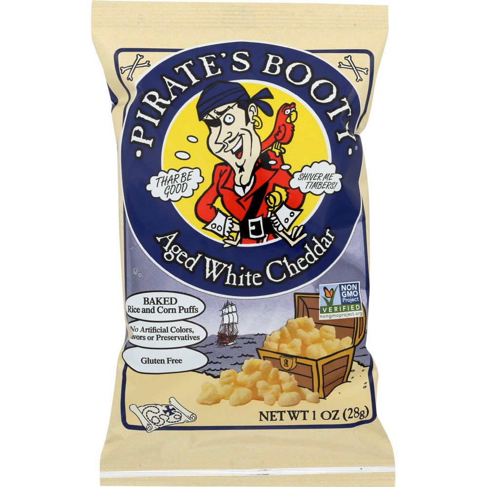 PIRATE BRANDS: White Cheddar Non GMO, 1 oz
