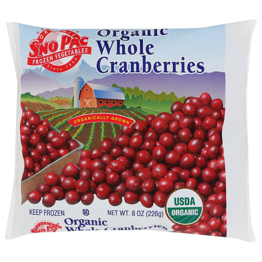 SNO PAC FOODS: Organic Whole Cranberries, 8 oz