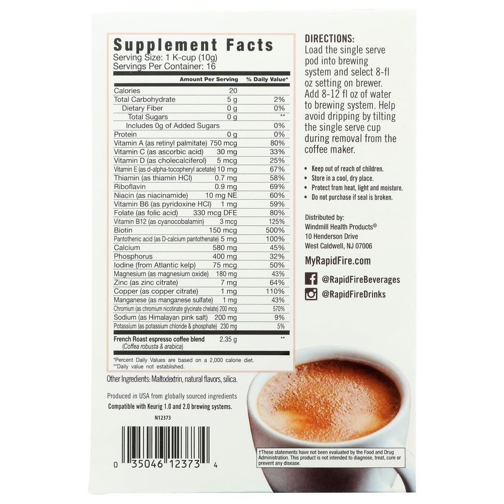 RAPID FIRE: Coffee Pods Vita Brew, 1 ea