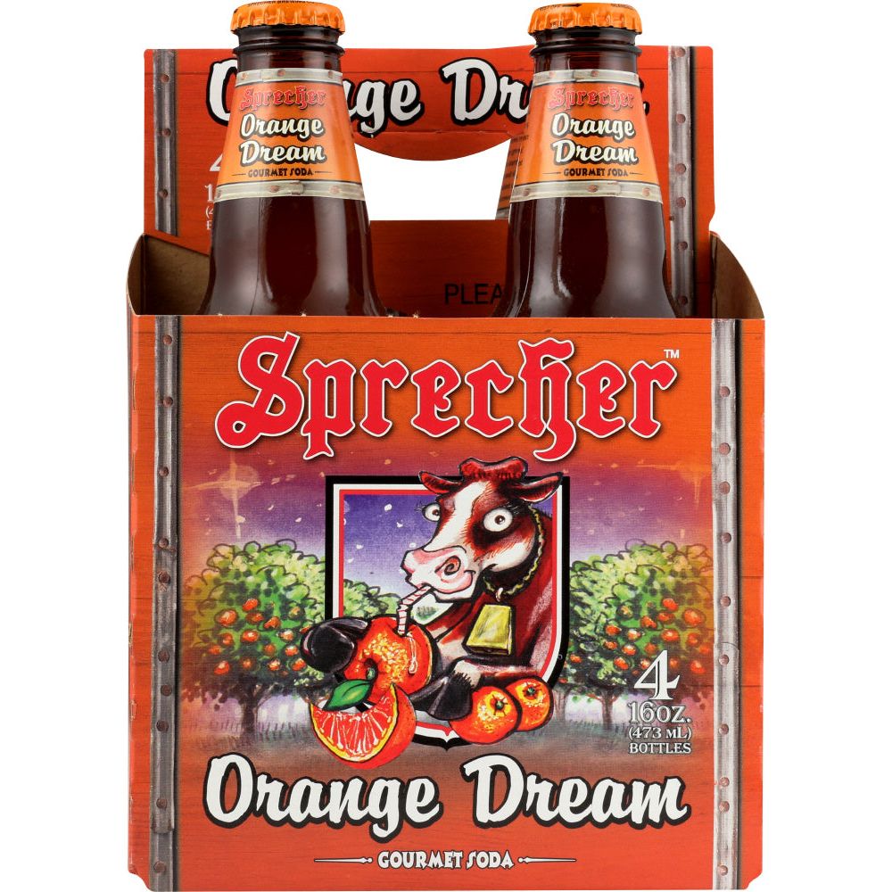 SPRECHER: Soda Orng Drm 4Pk, 64 fo