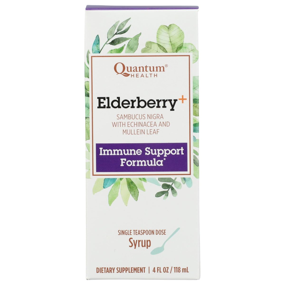 QUANTUM HEALTH: Elderberry Syrup Soothes & Quiets, 4 oz