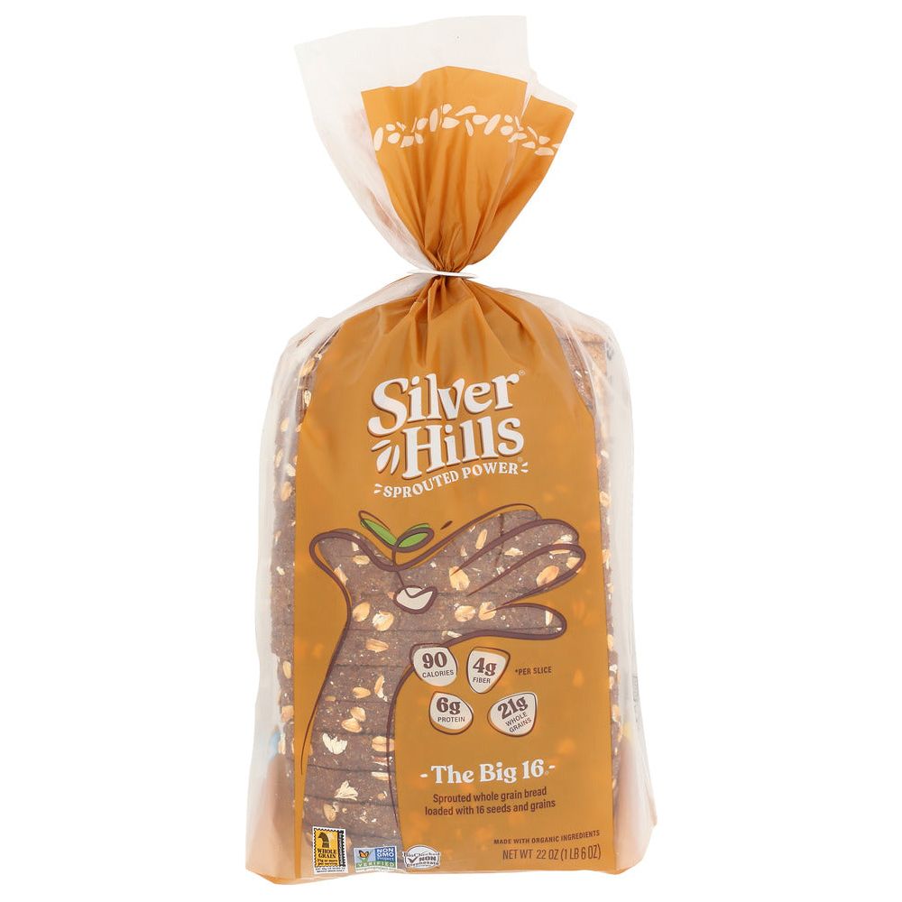 SILVER HILLS: Sprouted Wheat Bread The Big 16, 22 oz