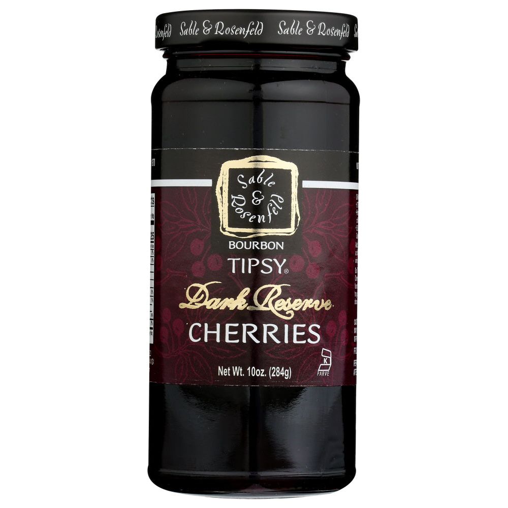 SABLE & ROSENFELD: Bourbon Tipsy Dark Reserve Cherries, 10 oz