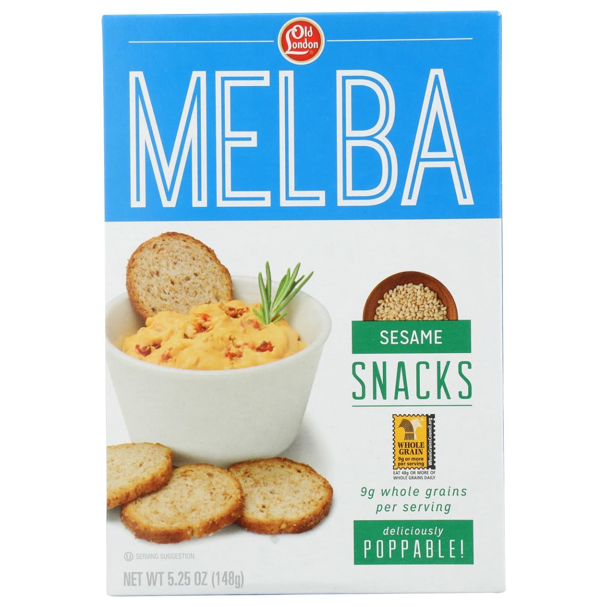 OLD LONDON: Sesame Melba Snacks, 5.25 oz