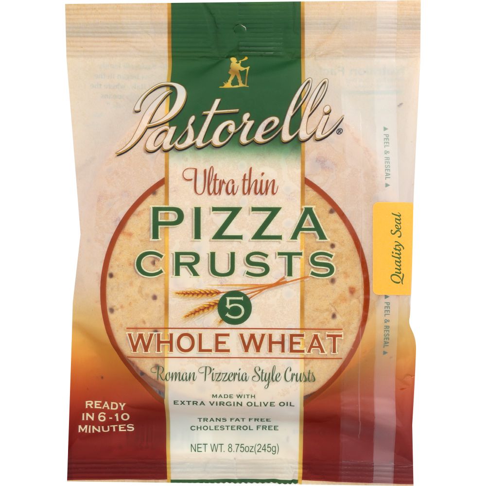PASTORELLI: Ultra Thin Whole Wheat Pizza Crusts, 8.75 oz