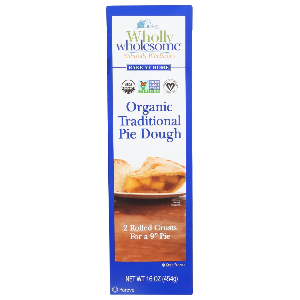 WHOLLY WHOLESOME: Organic Pie Dough 2 Rolled Crusts, 16 oz