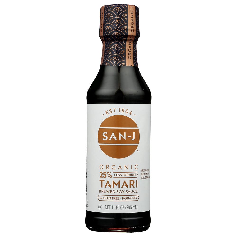 SAN-J: Organic Reduced Sodium Gluten Free Tamari Soy Sauce, 10 Oz