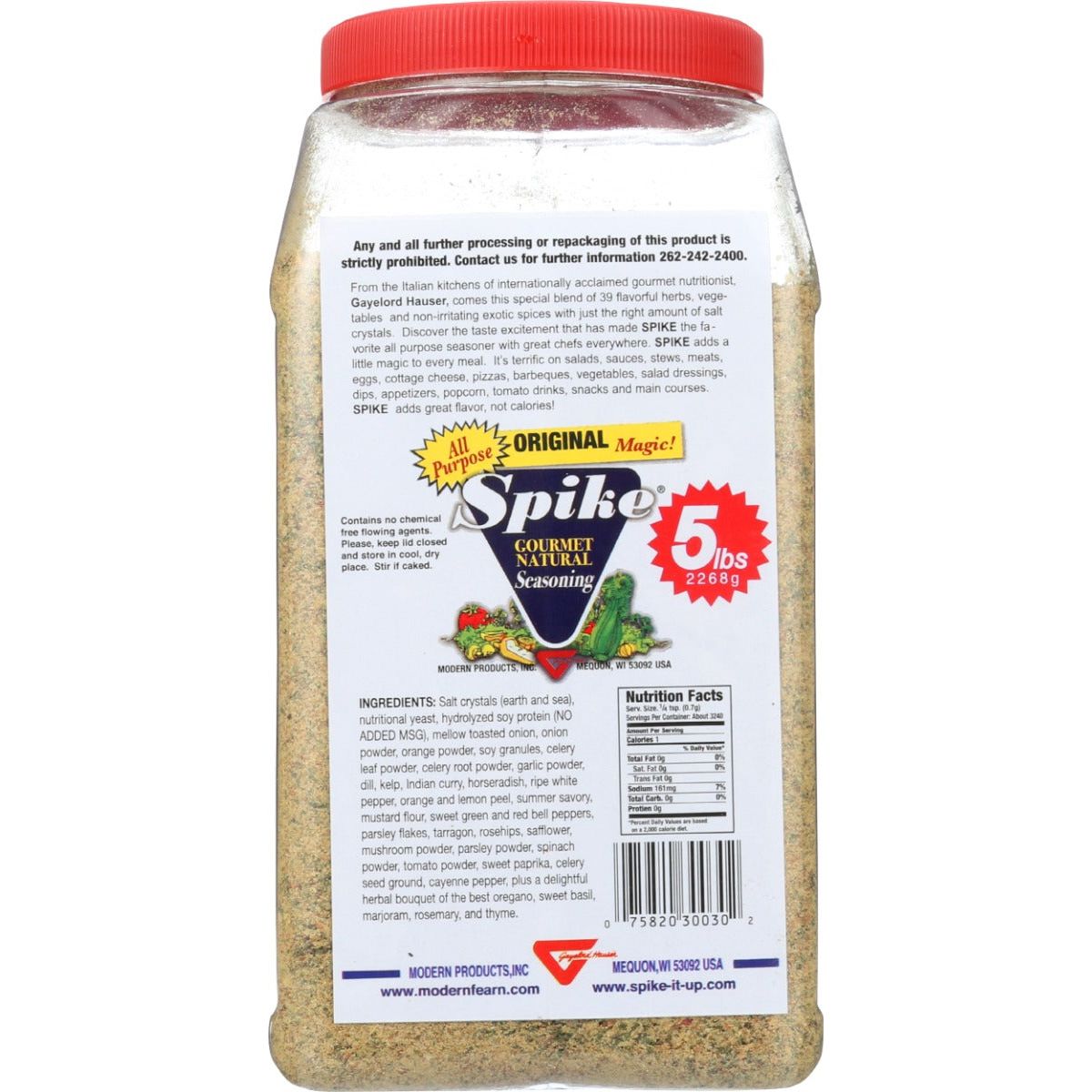 SPIKE: Original All Purpose Seasoning, 5 lb