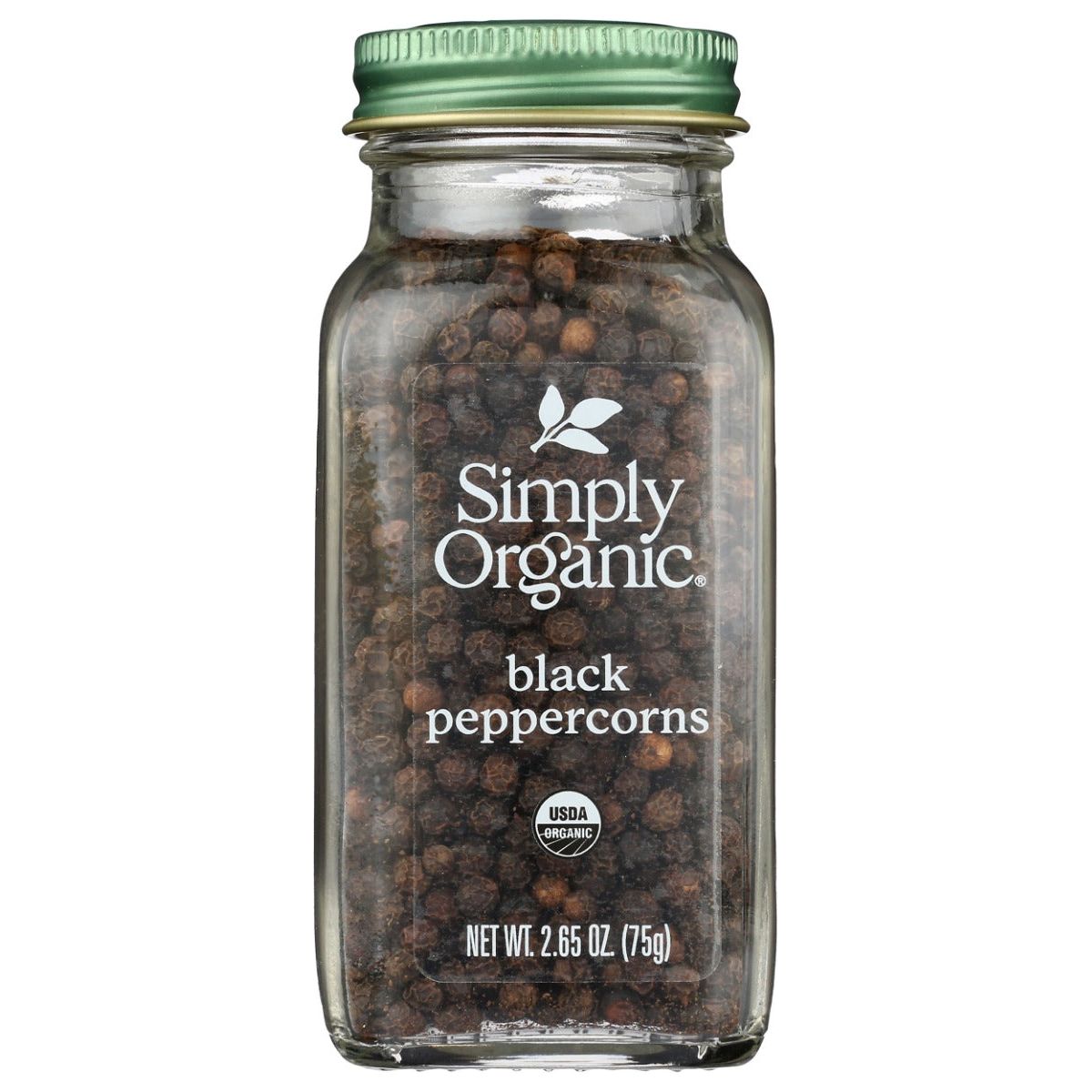 SIMPLY ORGANIC: Black Whole Peppercorns, 2.65 Oz