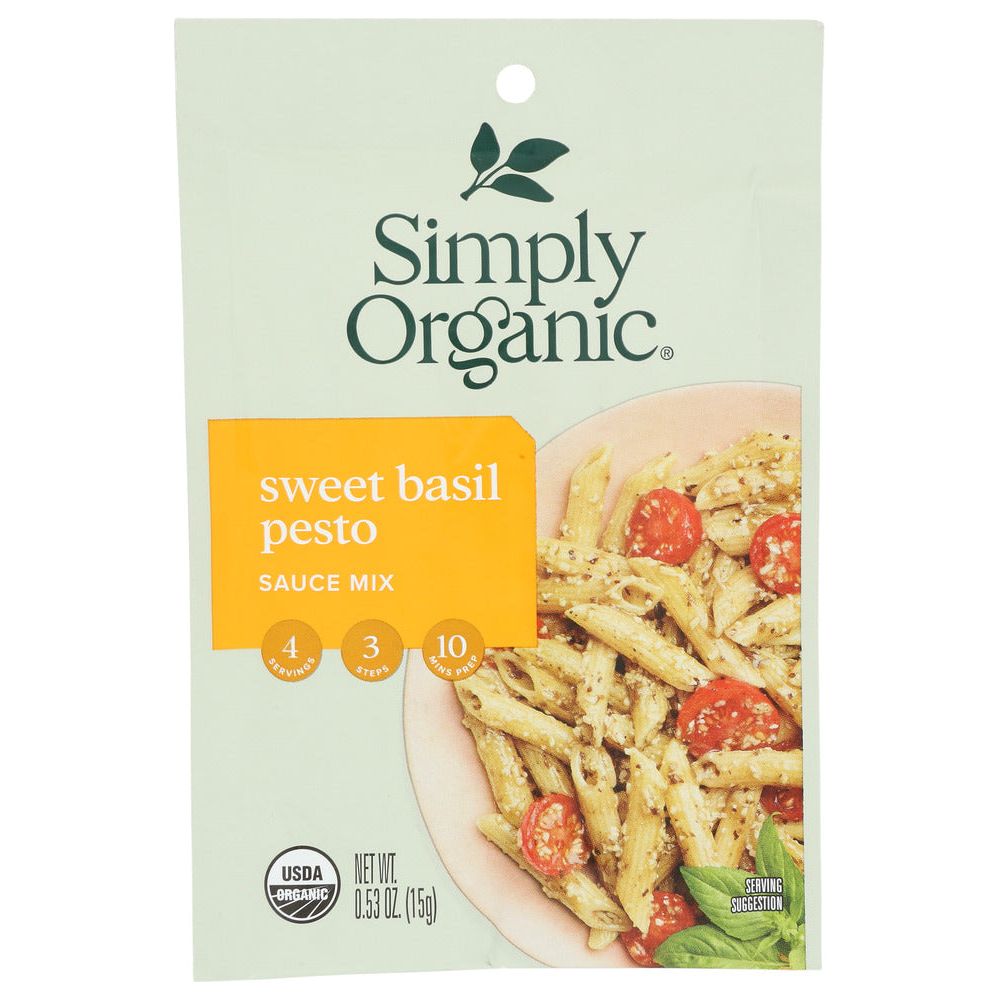 SIMPLY ORGANIC: Sweet Basil Pesto Sauce Mix, .53 Oz