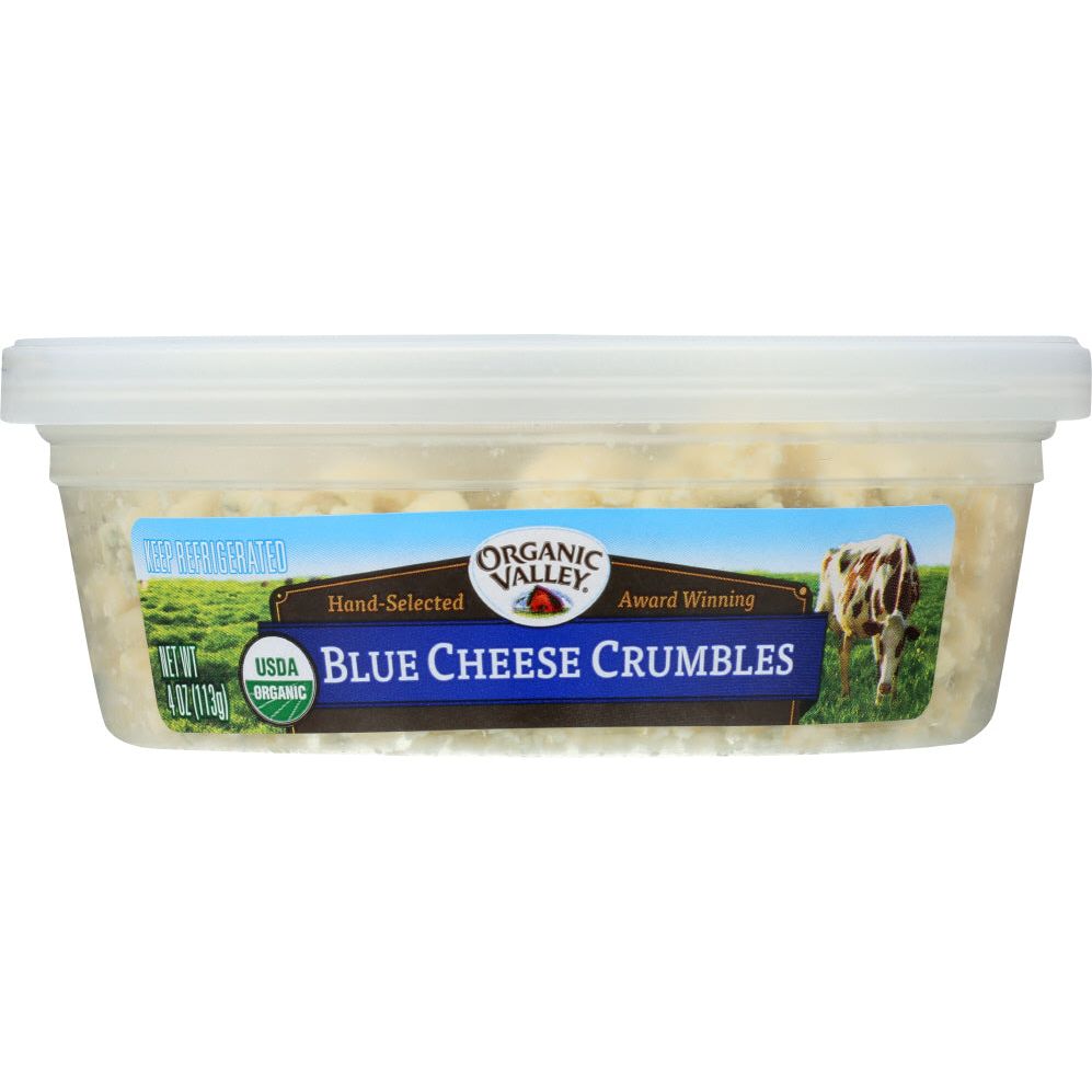 ORGANIC VALLEY: Blue Cheese Crumbles, 4 oz