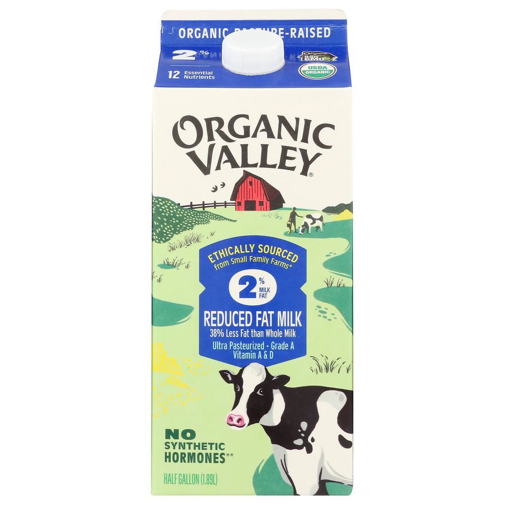 ORGANIC VALLEY: Milk 2% Reduced Fat Ultra Pasteurized, 64 oz
