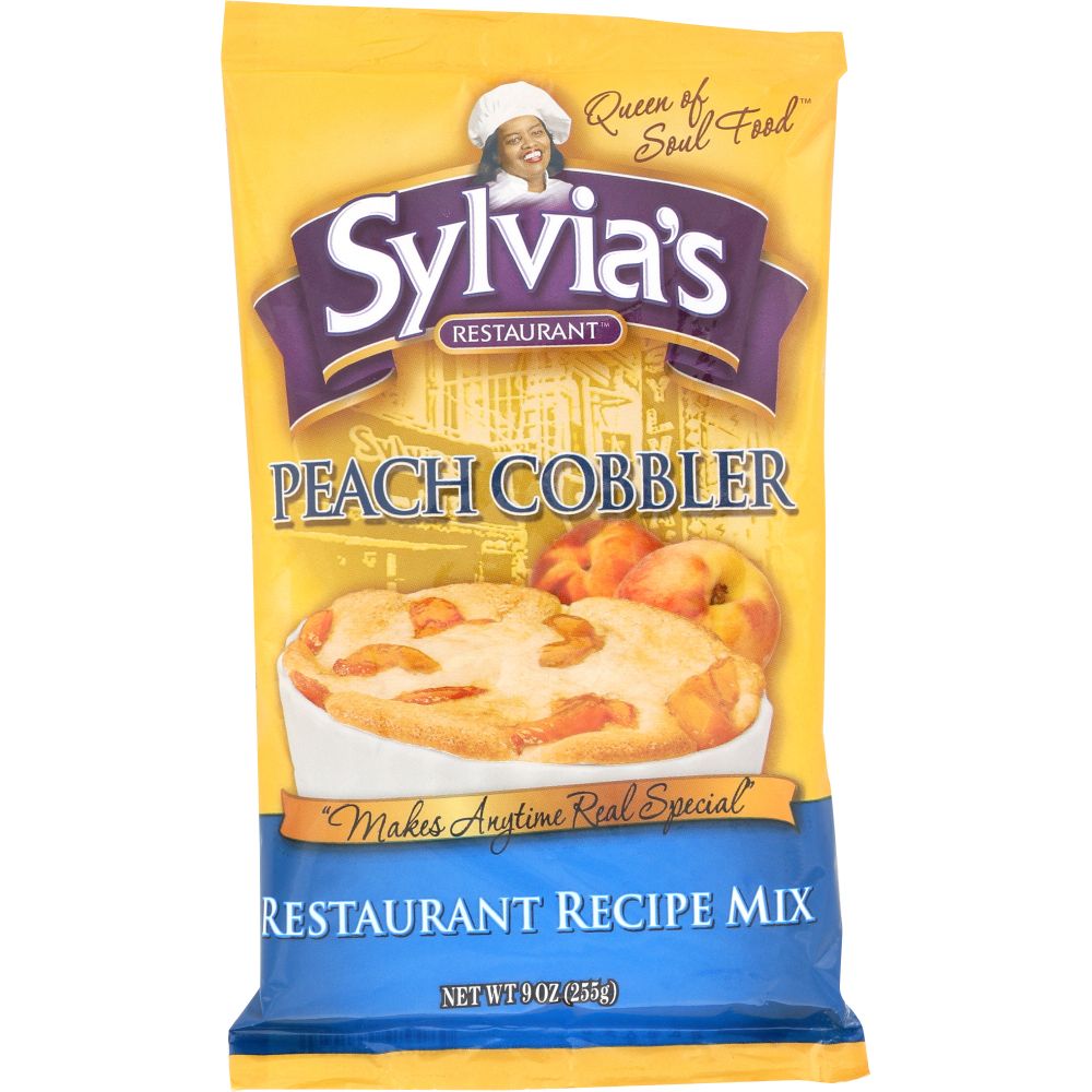SYLVIAS: Peach Cobbler Mix, 9 oz