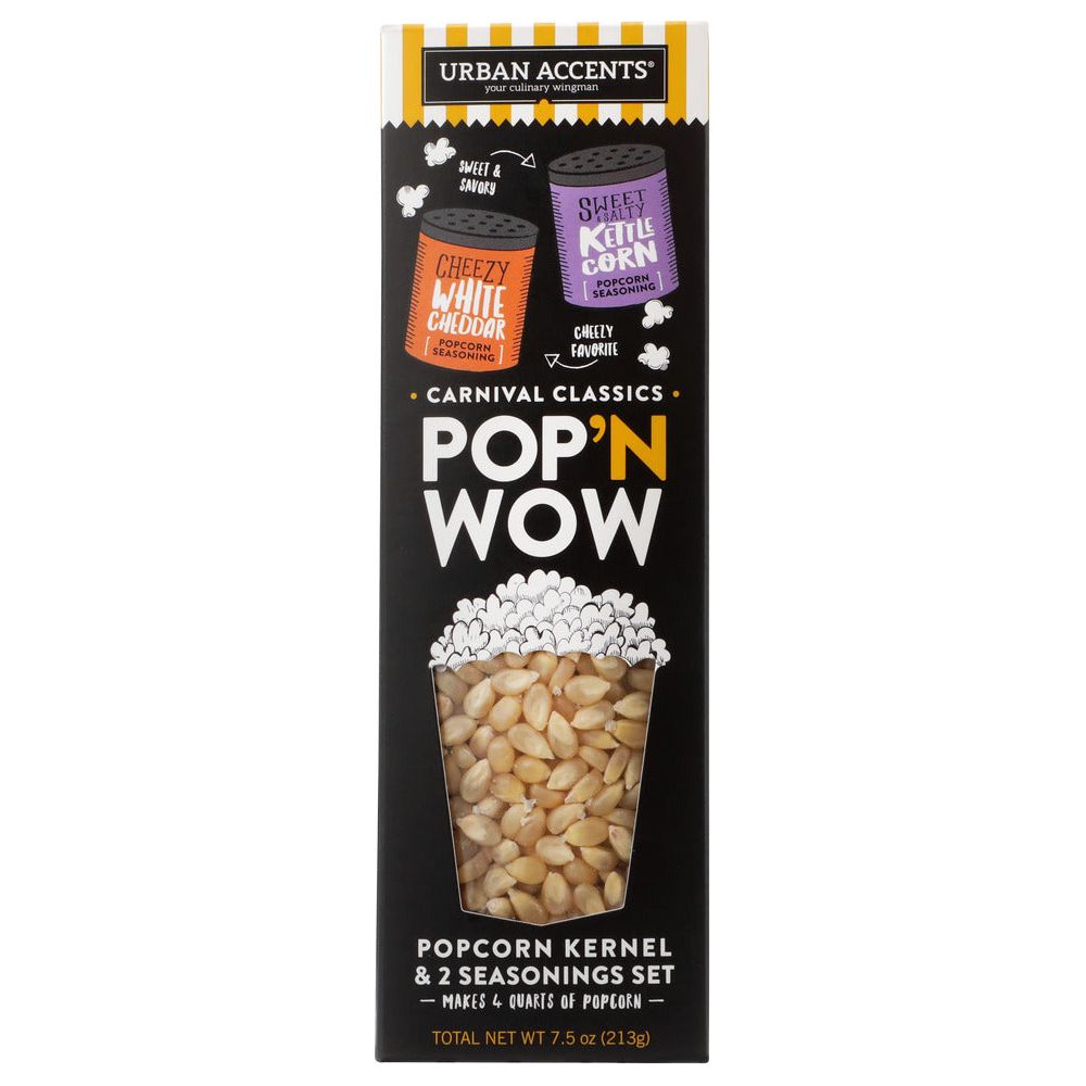 URBAN ACCENTS: Carnival Classics Popcorn Kernels & 2 Seasoning Sets, 7.5 oz