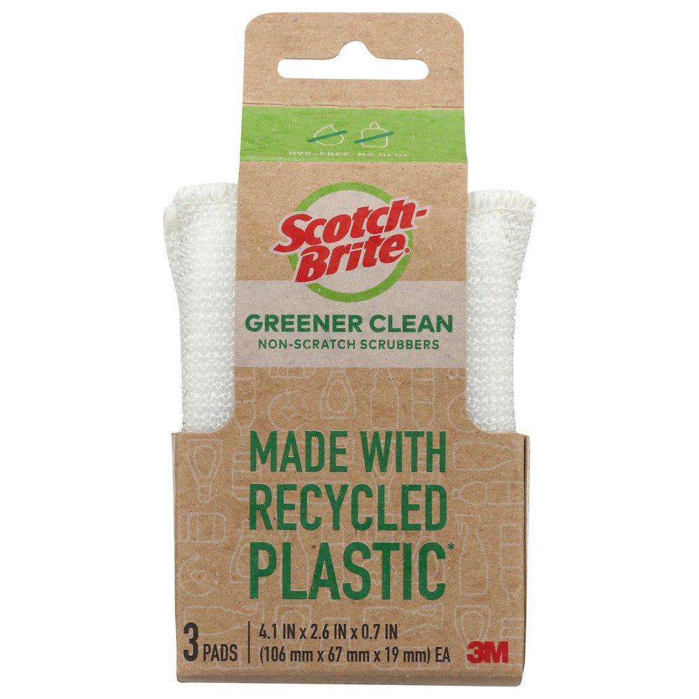 SCOTCH BRITE: Clean Grnr No Scr Scrbbr, 3 PK