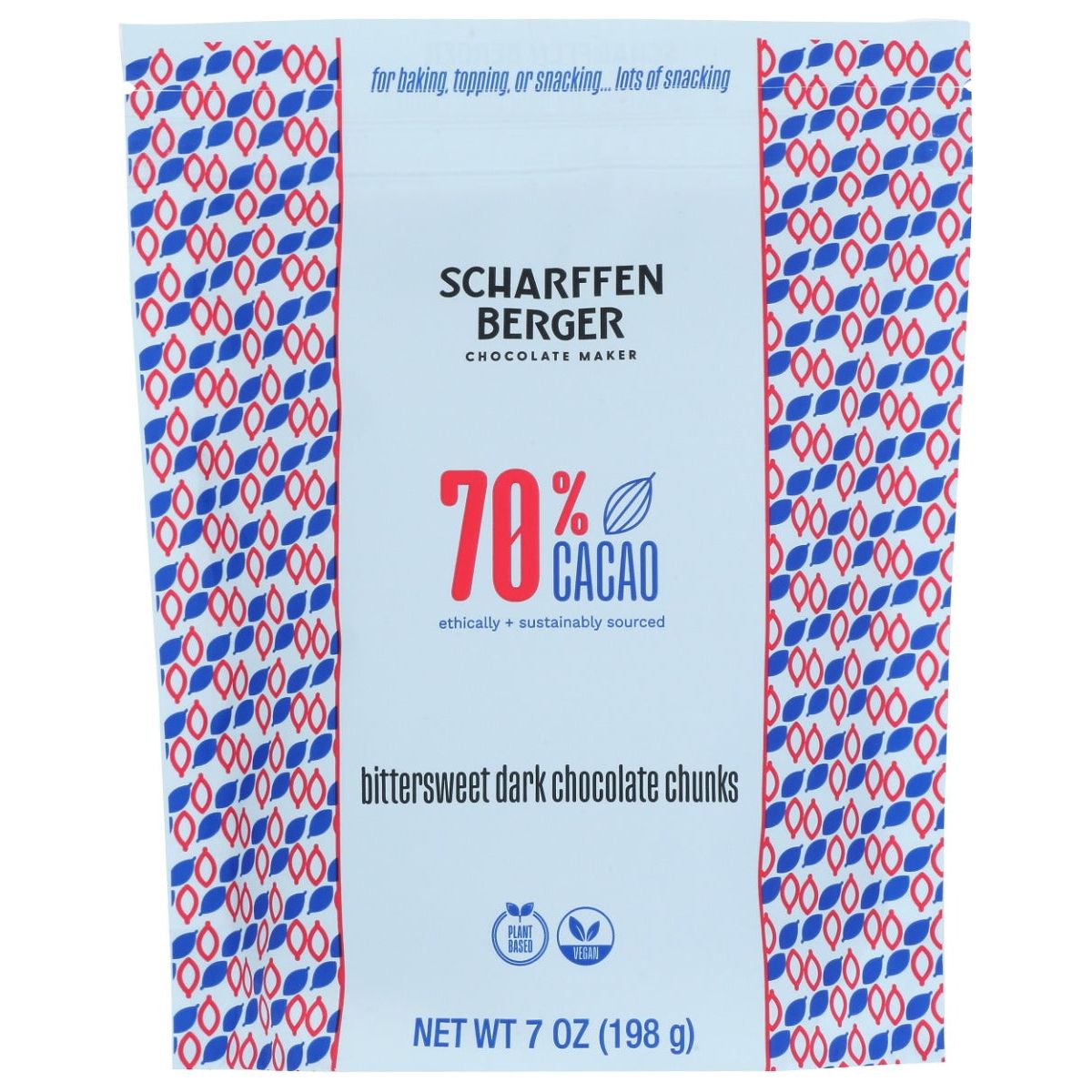 SCHARFFEN BERGER: 70% Bittersweet Dark Chocolate Baking Chunks, 7 oz
