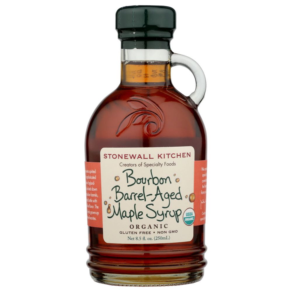 STONEWALL KITCHEN: Organic Bourbon Barrel Aged Maple Syrup, 8.5 fo