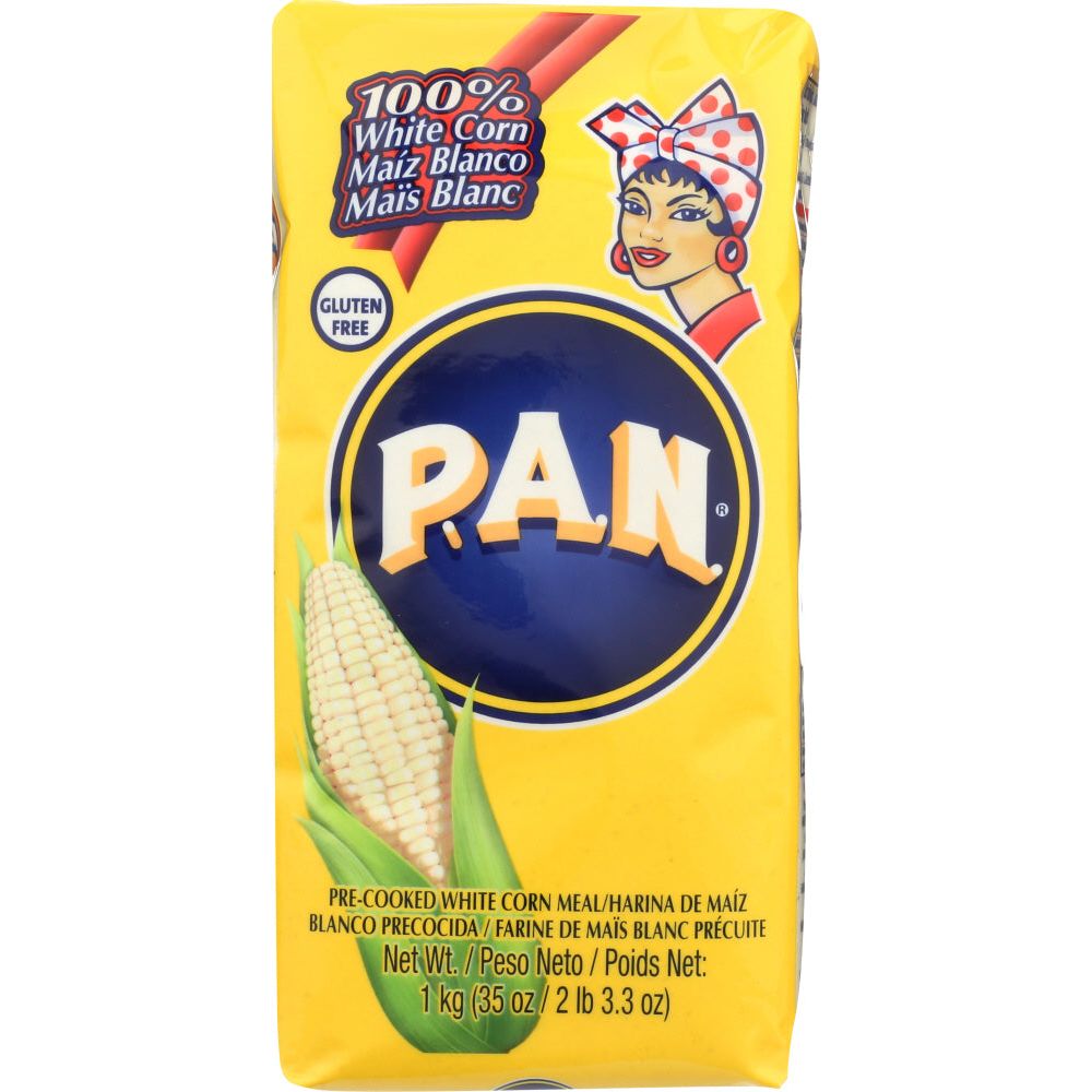 PAN HARINA: Pre Cooked White Corn Meal, 35.27 oz