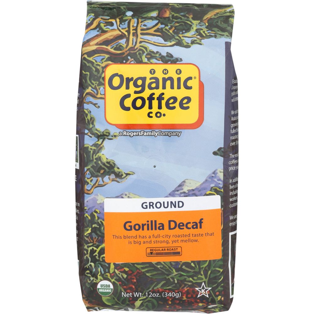 ORGANIC COFFEE CO.: Ground Coffee Gorilla Decaf, 12 oz