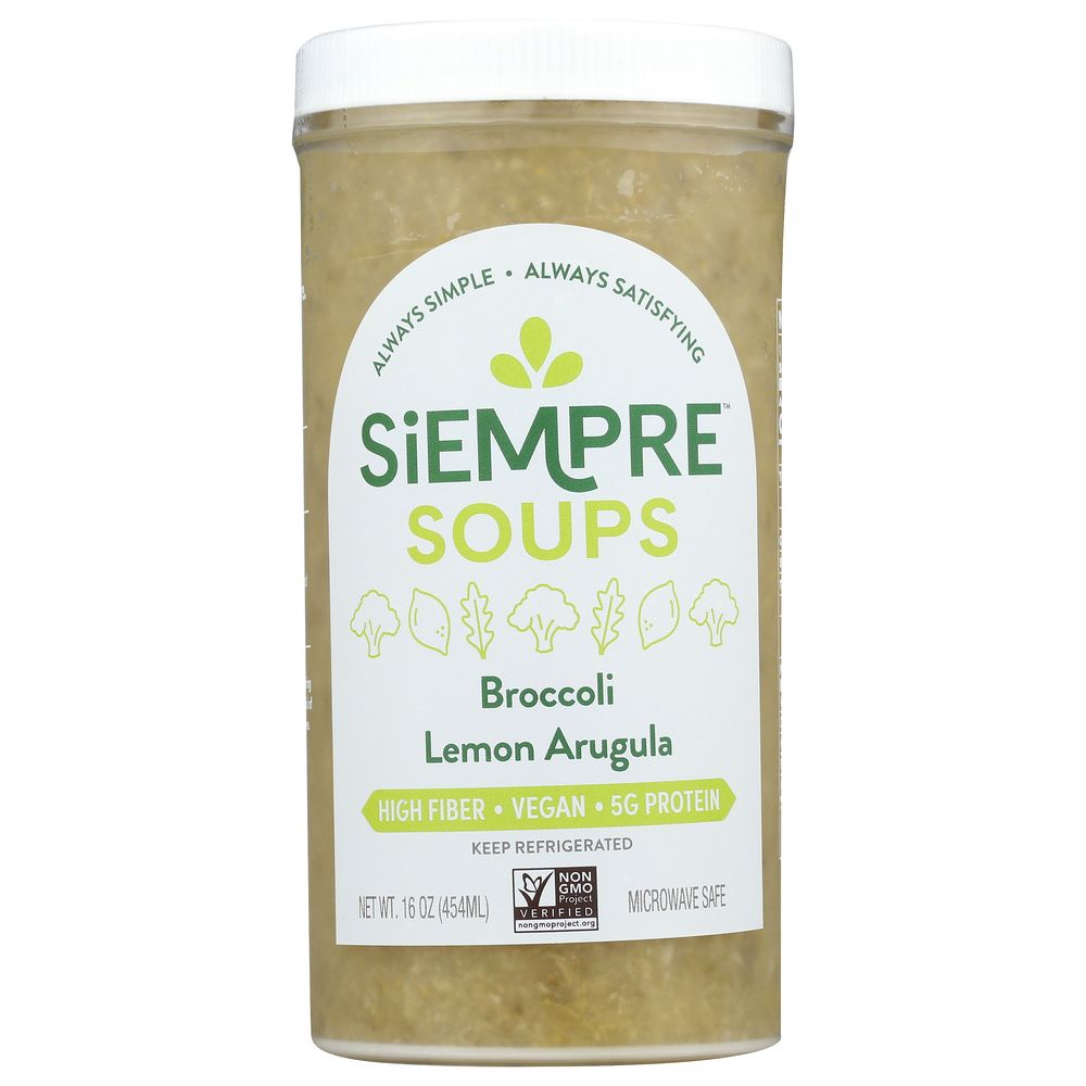 SKINNY SOUPING: Broccoli Lemon Arugula Soup, 16 oz