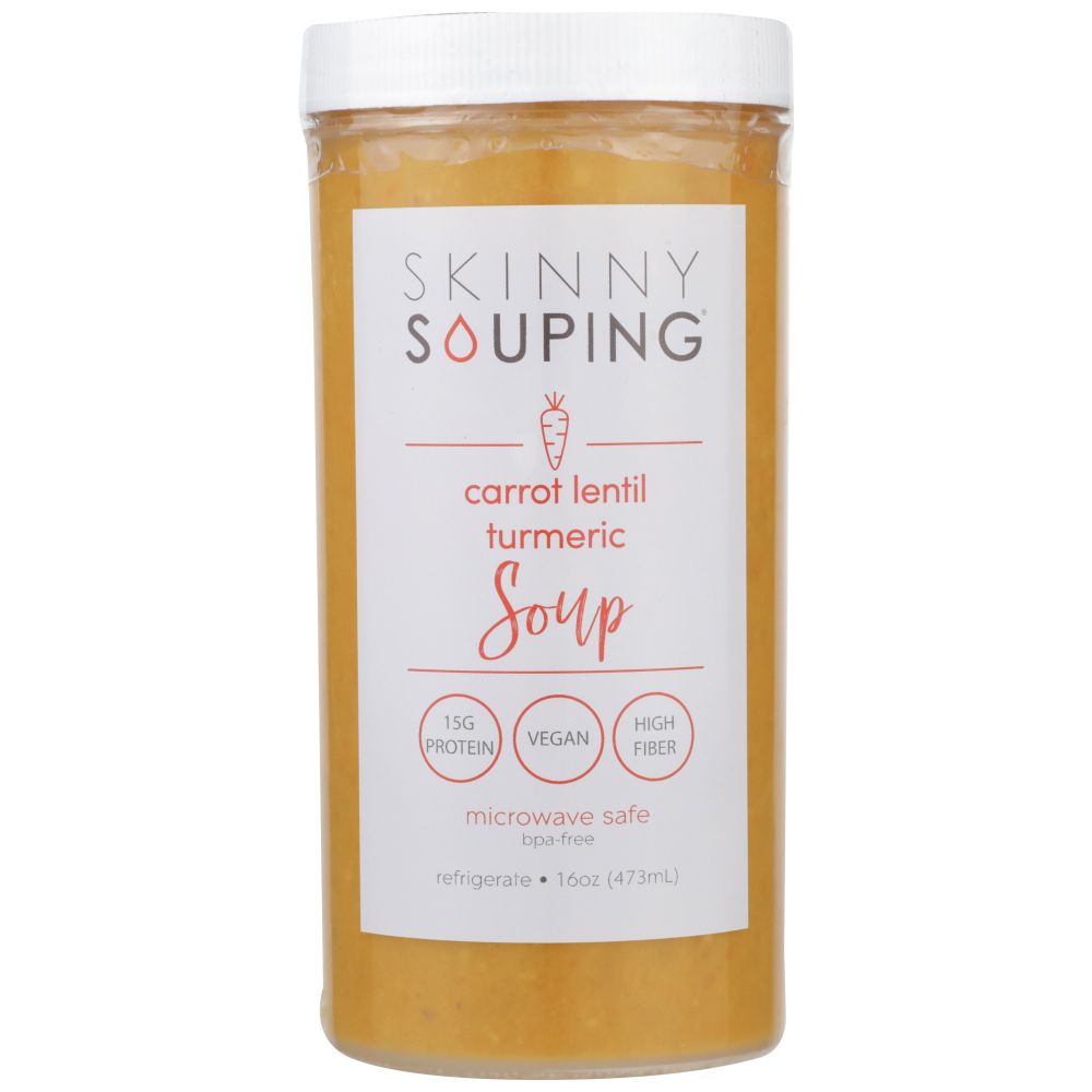 SKINNY SOUPING: Carrot Lentil Turmeric Soup, 16 oz
