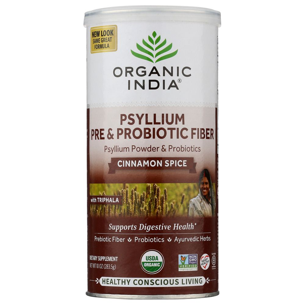 ORGANIC INDIA: Psyllium Pre Probiotic Cinnamon Spice, 10 oz