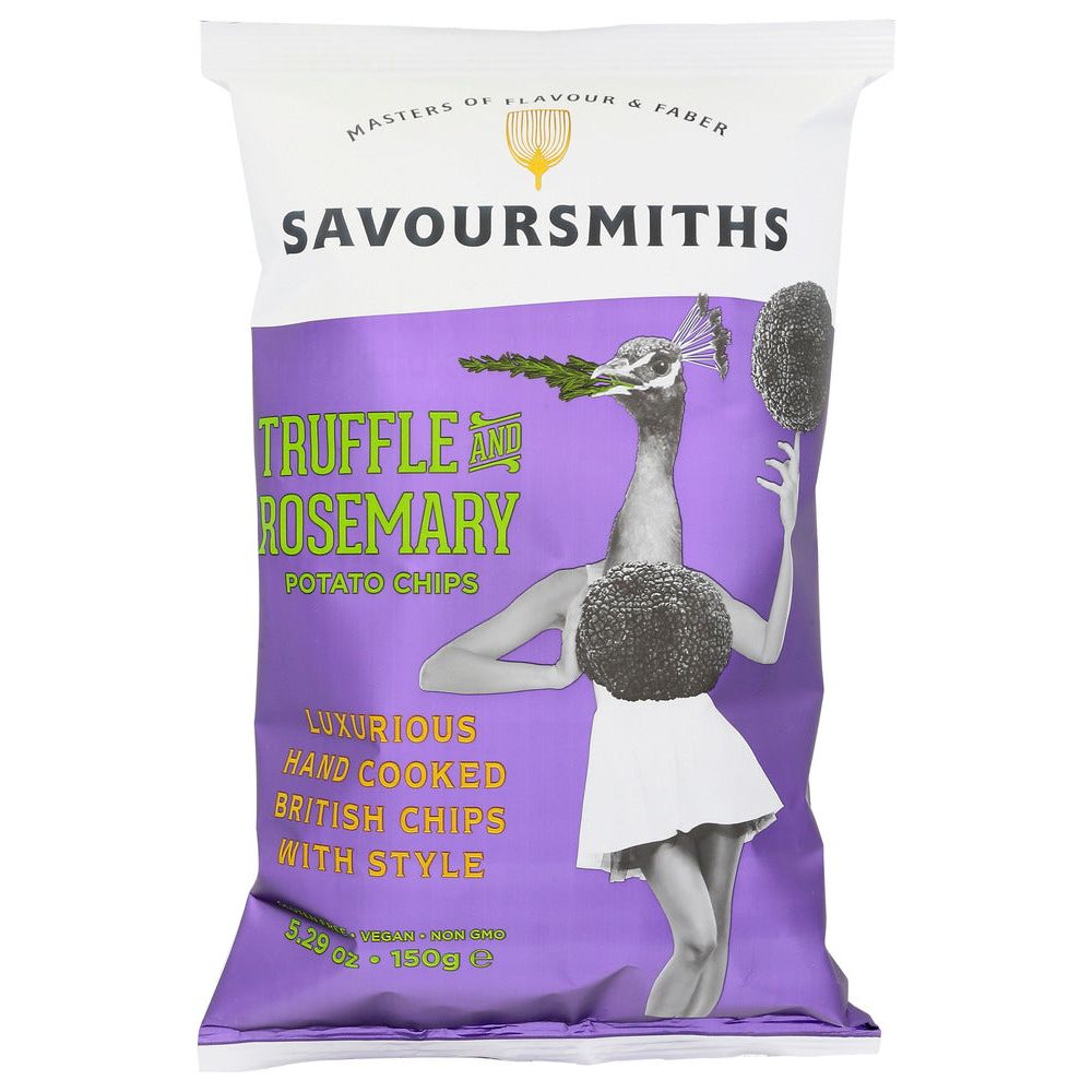 SAVOURSMITHS: Truffle and Rosemary Potato Chips, 5.29 oz