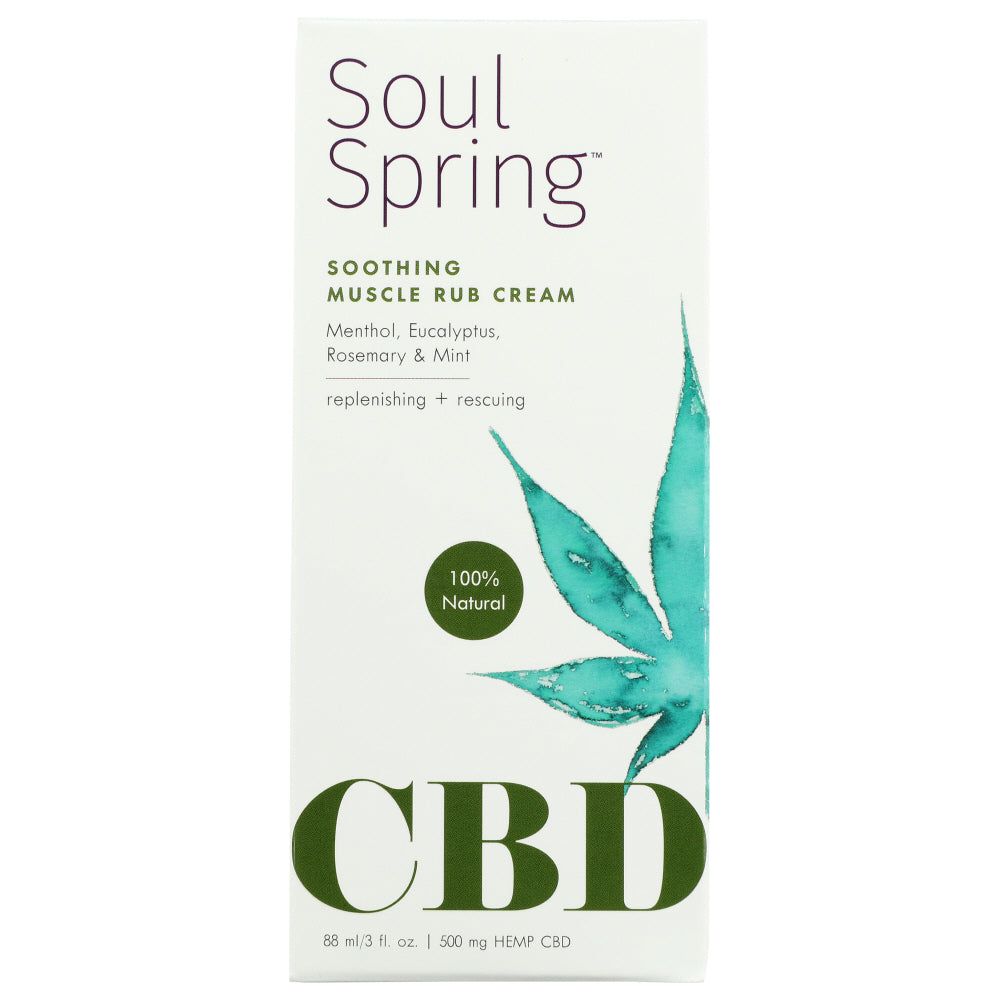 SOULSPRING: Muscle Rub Cream Cbd 500mg, 3 oz