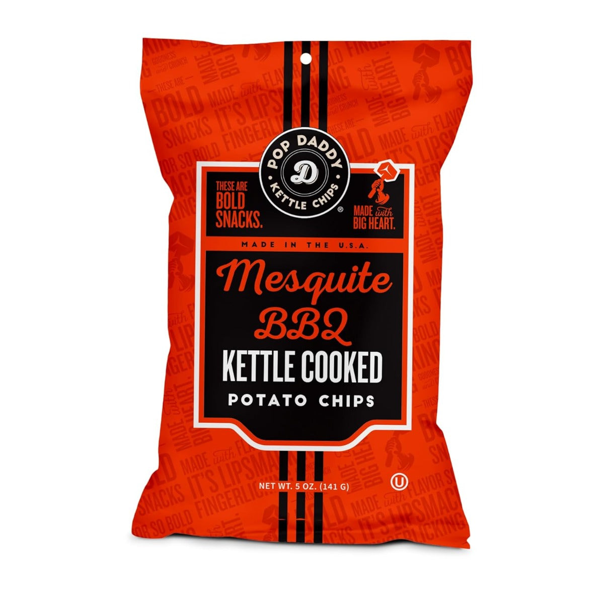 POP DADDY: Mesquite BBQ Kettle Cooked Potato Chips, 5 oz