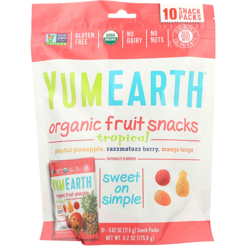 YUMEARTH: Organic Assorted Tropical Fruit Snack, 6.2 oz