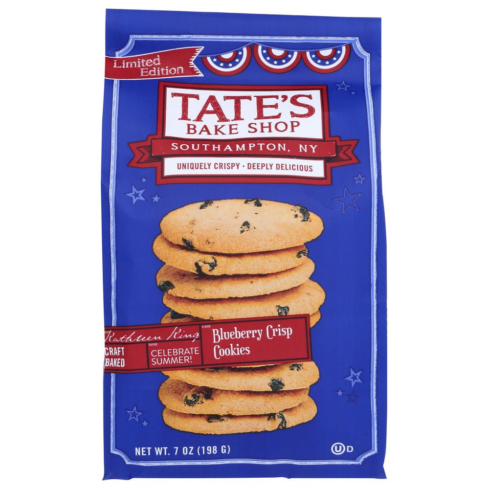 TATES: Blueberry Crisp Cookies, 7 oz