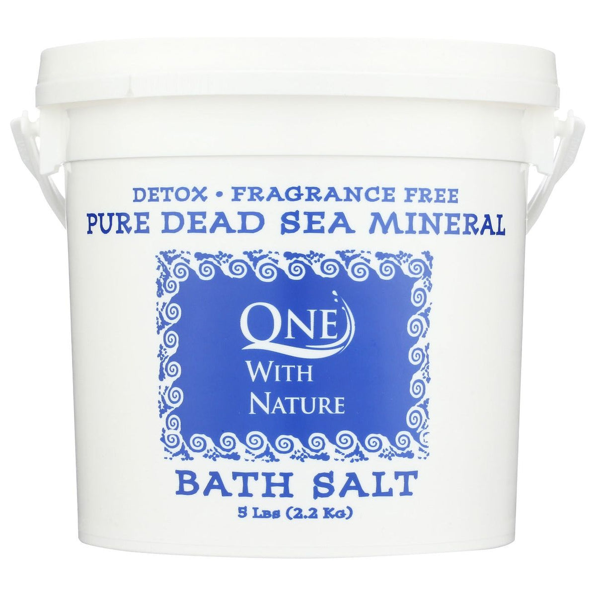 ONE WITH NATURE: Dead Sea Mineral Bath Salts Fragrance Free, 5 lb