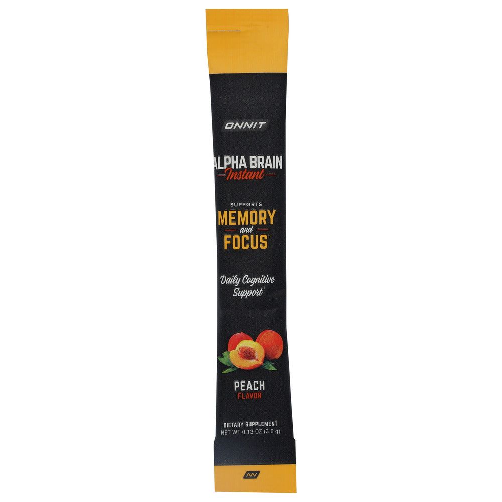 ONNIT: Alpha Brain Pkt Peach, 0.13 oz