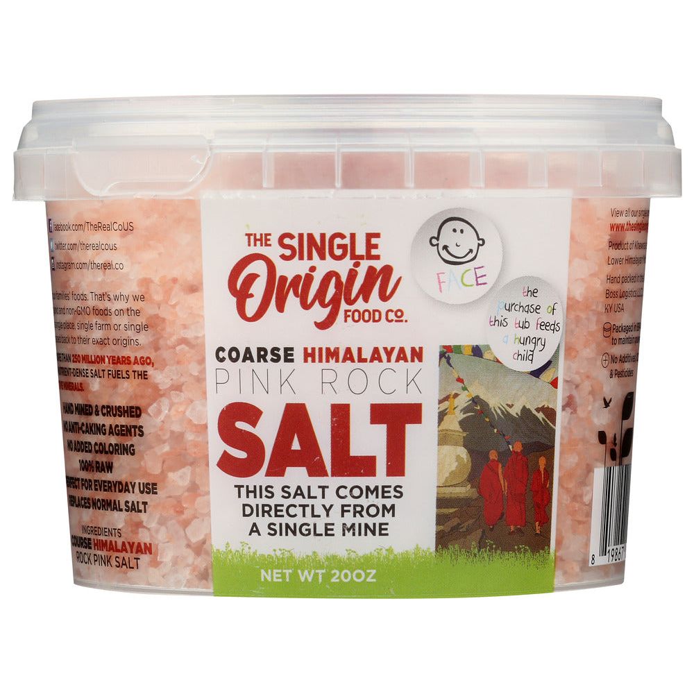 THE SINGLE ORIGIN FOOD CO: Tub Salt Hmlayan Pink, 20 oz