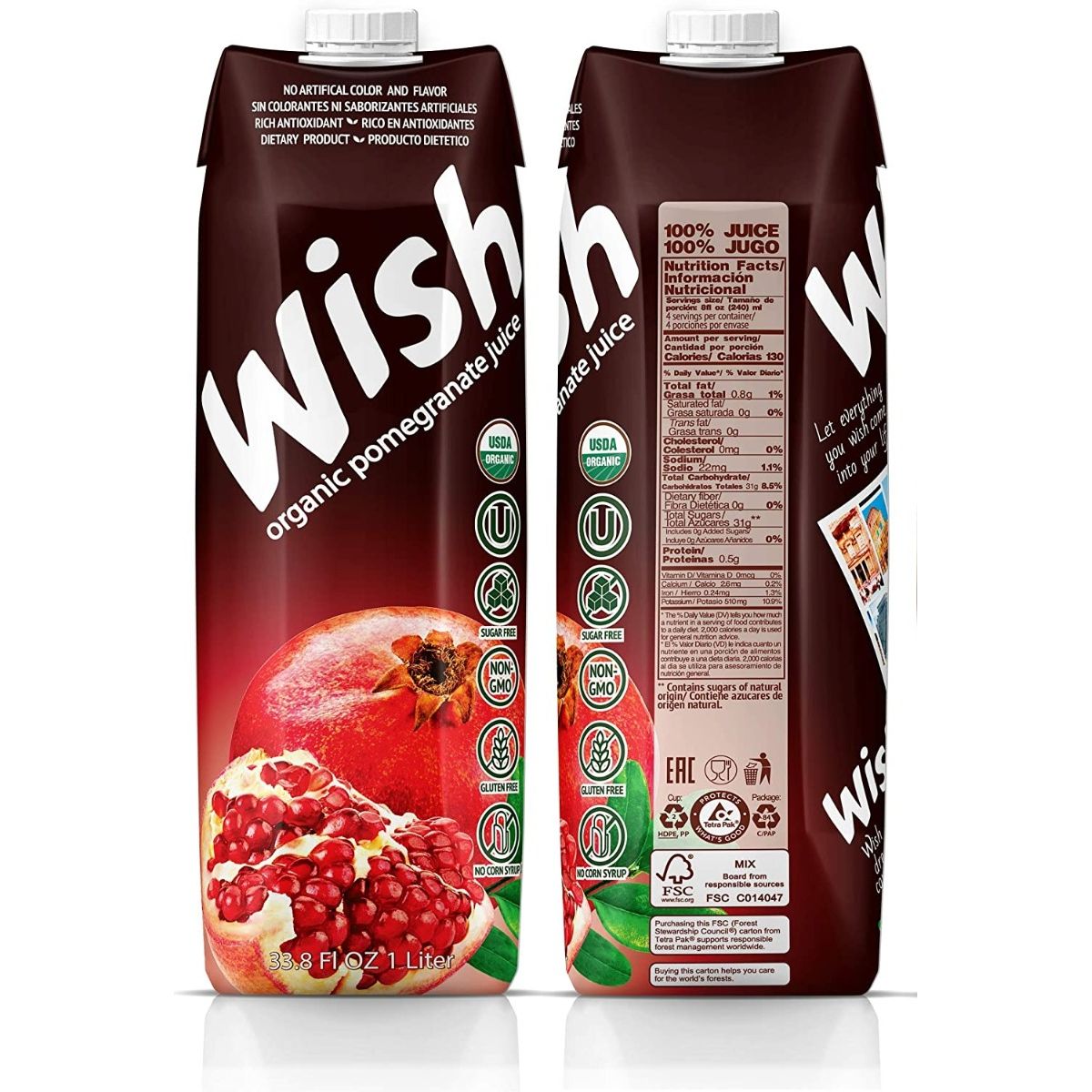 WISH: Juice Pomegranate Nectar, 33.8 fo