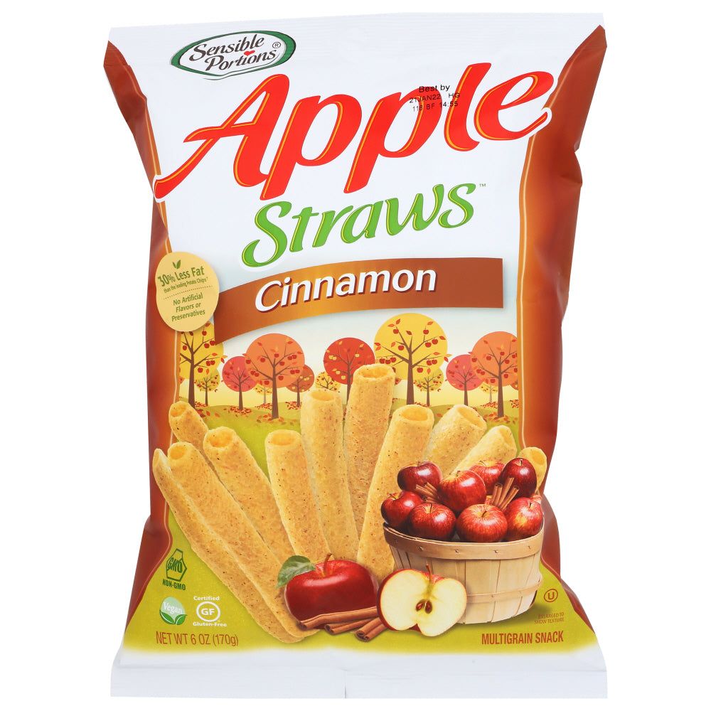 SENSIBLE PORTIONS: Straws Cinnamon Apple, 6 oz