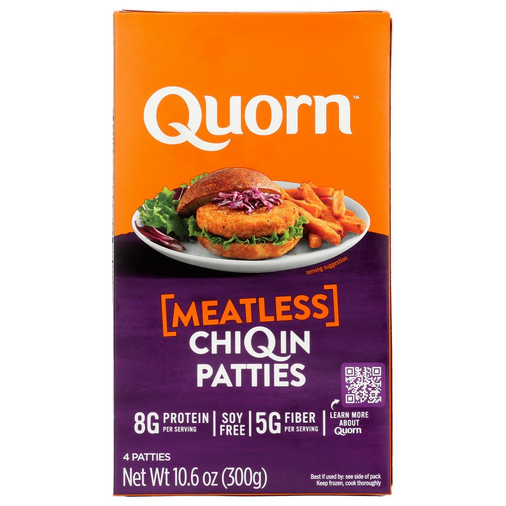 QUORN: Meatless and Soy-Free Chik'n Patties 4 Count, 10.6 oz