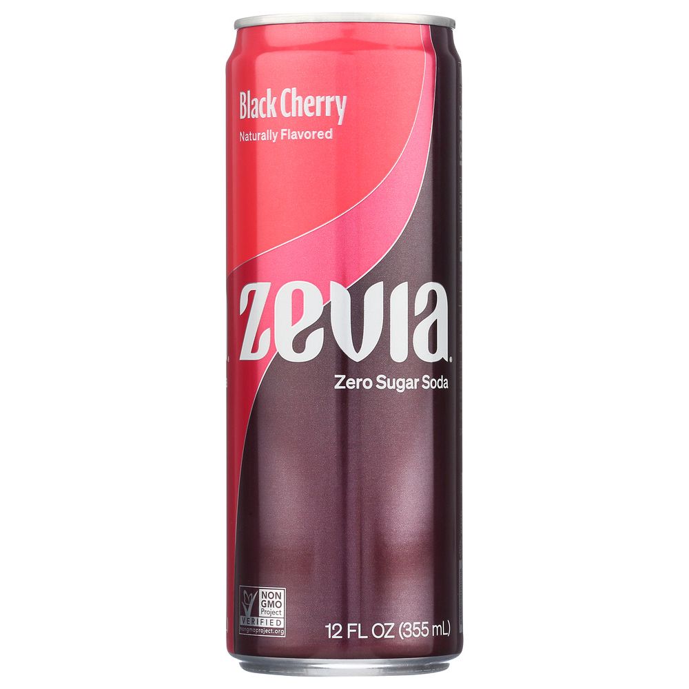 ZEVIA: Black Cherry Soda, 12 fo