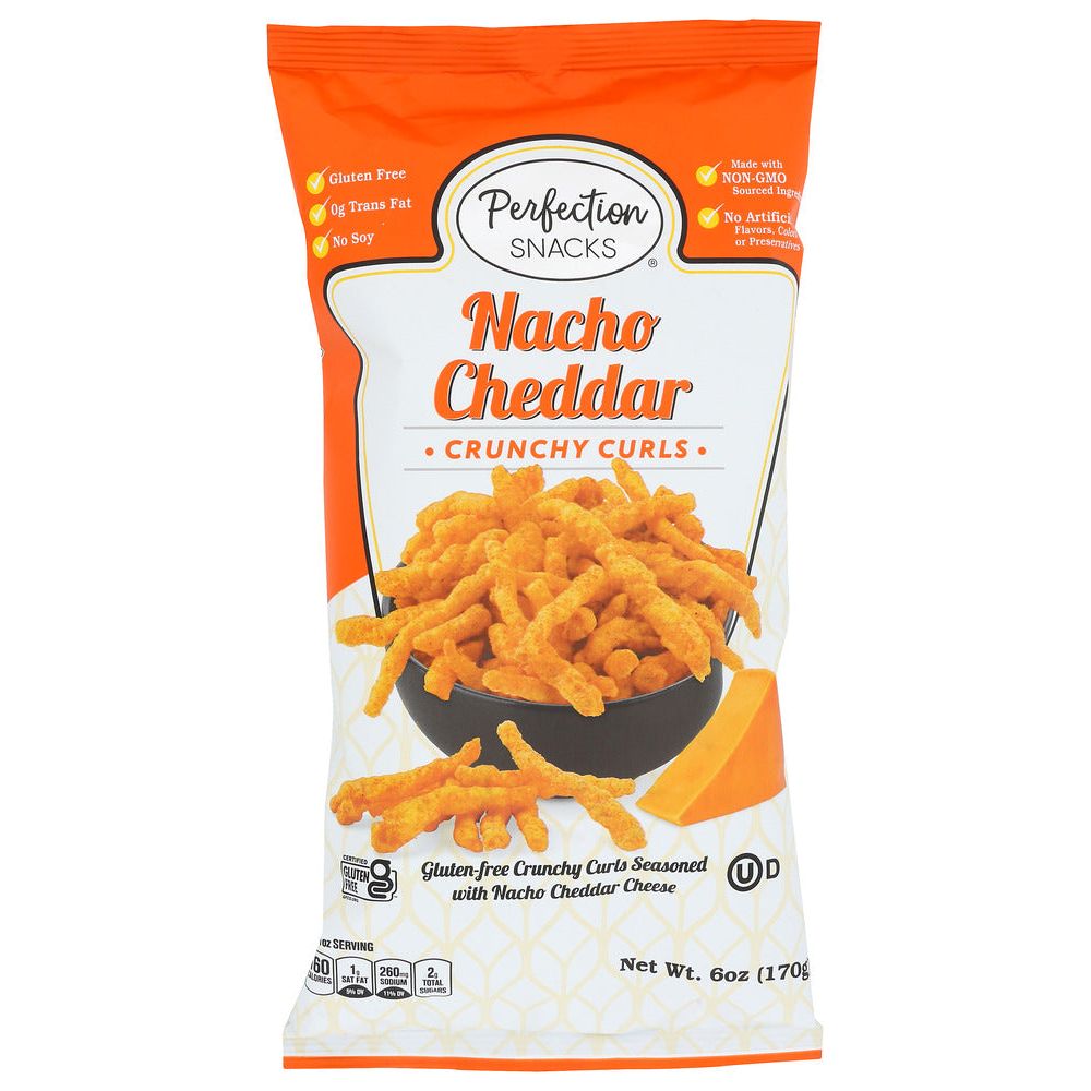 PERFECTION SNACKS: Nacho Cheddar Crunchy Curls, 6 oz