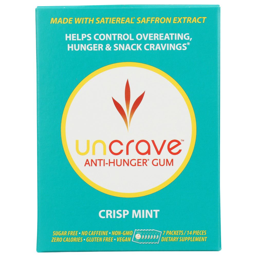 UNCRAVE: Gum Anti Hunger Mint 7Pk, 14 pc