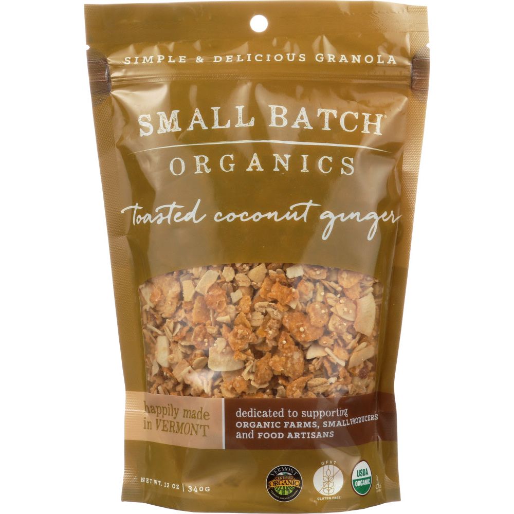 SMALL BATCH ORGANICS: Toasted Coconut Ginger, 12 oz