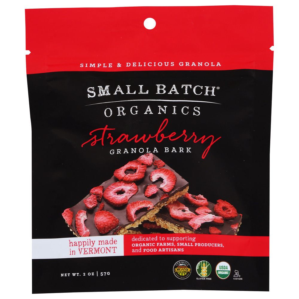 SMALL BATCH ORGANICS: Granola Bark Strwbry, 2 oz
