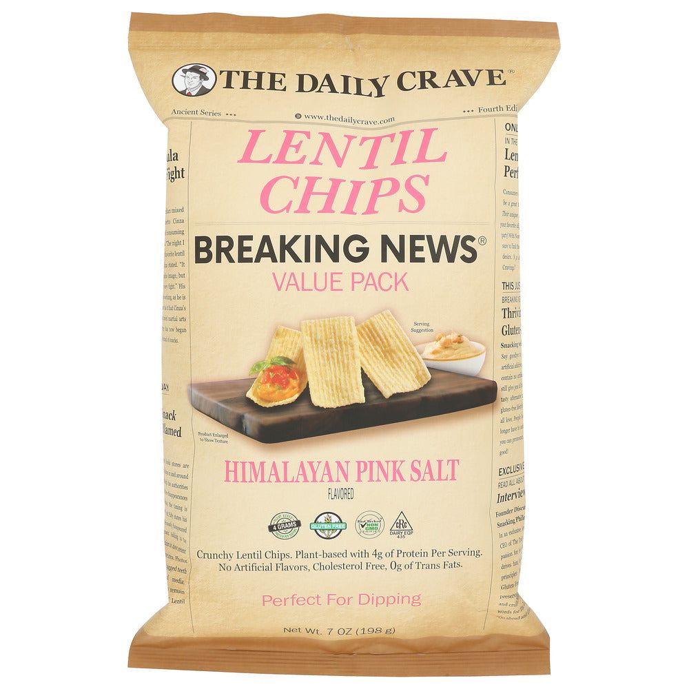 THE DAILY CRAVE: Lentil Chips Himalayan Pink Salt Value Pack, 7 oz