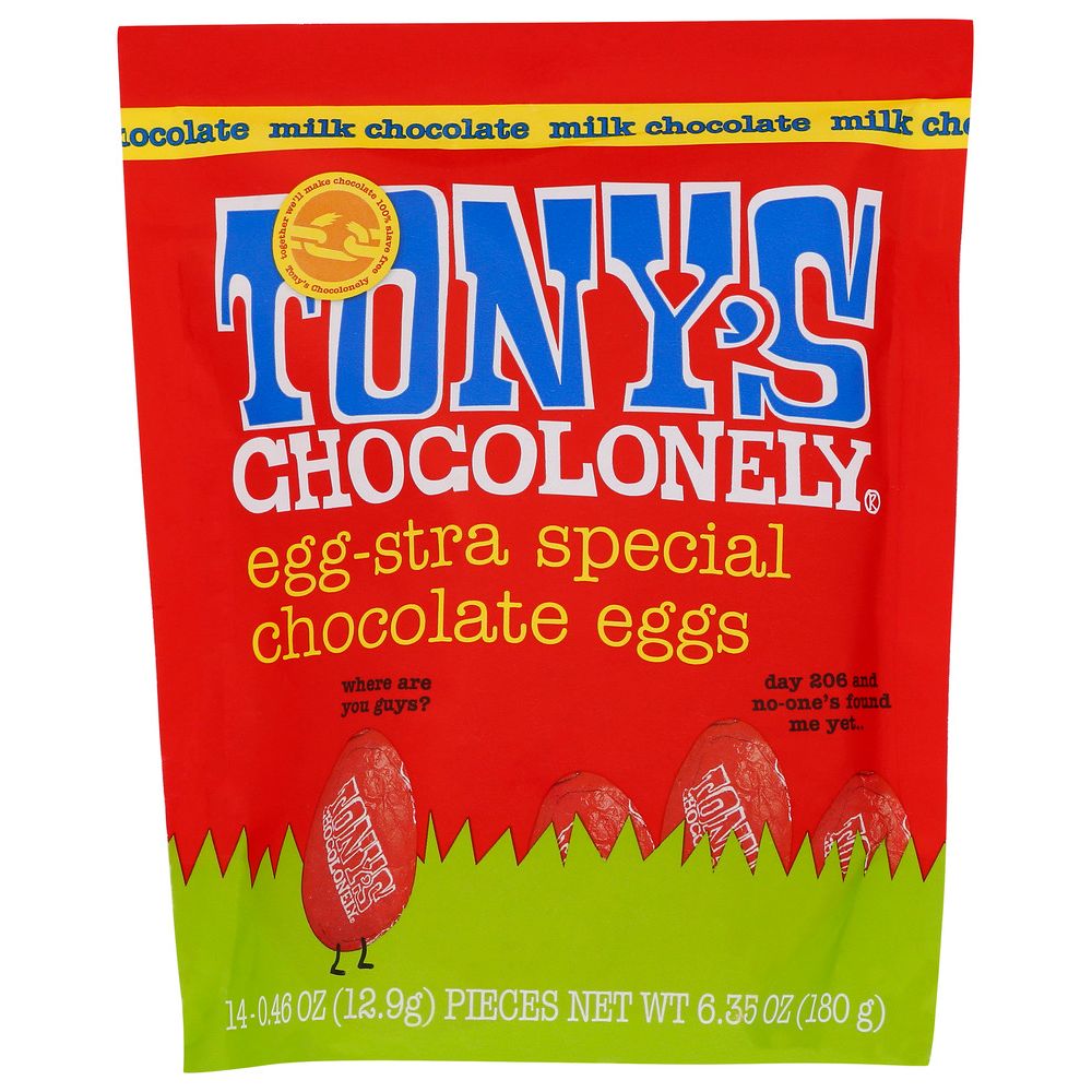 TONYS CHOCOLONELY: Choc Estr Egg Milk, 6.34 oz