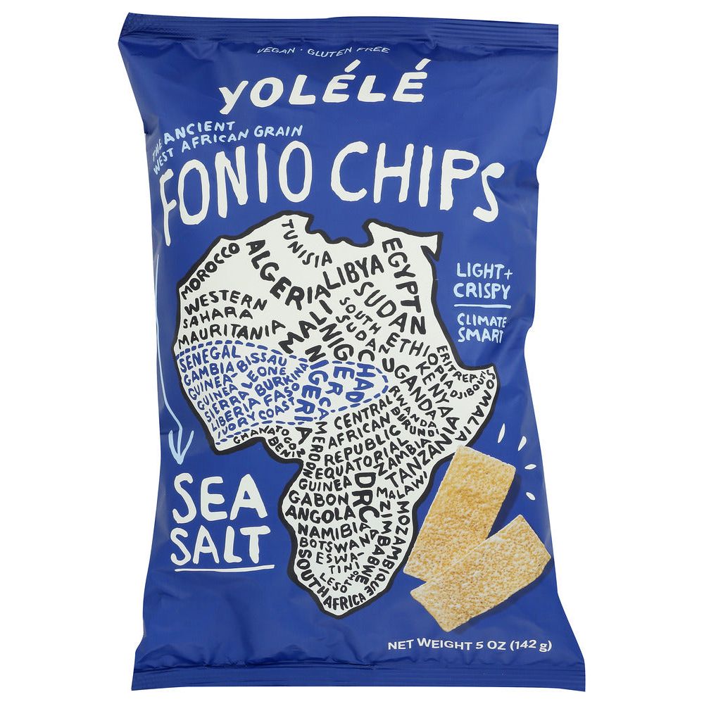 YOLELE: Sea Salt Fonio Chips, 5 oz