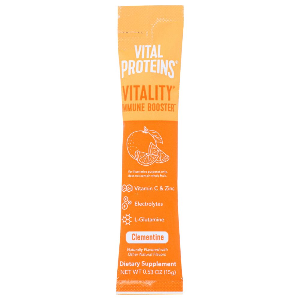 VITAL PROTEINS: Vitality Immune Booster Clementine, 15 gm